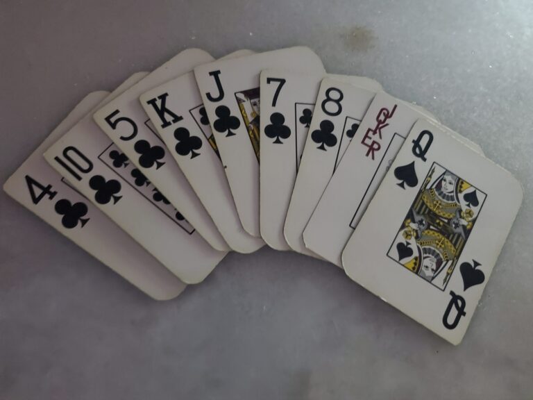 A spread of playing cards recognized by the AI playing card classifier